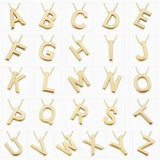 Initial necklace in love letters