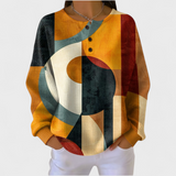 Úna | Structured Sweatshirt with Geometric Patterns