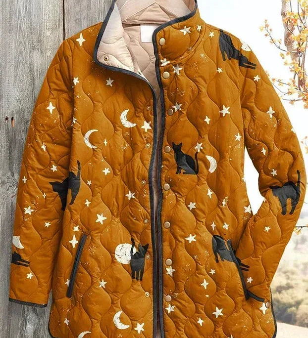 Luna – Quilted Jacket with Moon and Star Motif