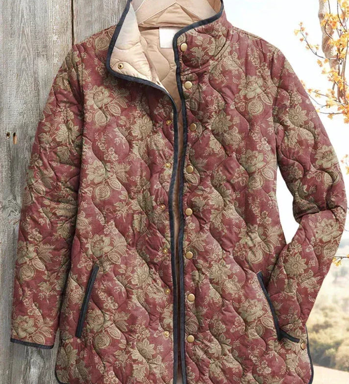 Milada – Quilted Jacket with Vine Pattern
