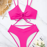 Clotilde | Two-Piece Bikini Set with Front Knot