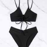Clotilde | Two-Piece Bikini Set with Front Knot