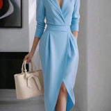Émilie | Elegant Draped Midi Dress