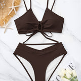 Clotilde | Two-Piece Bikini Set with Front Knot