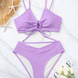 Clotilde | Two-Piece Bikini Set with Front Knot