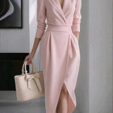Émilie | Elegant Draped Midi Dress