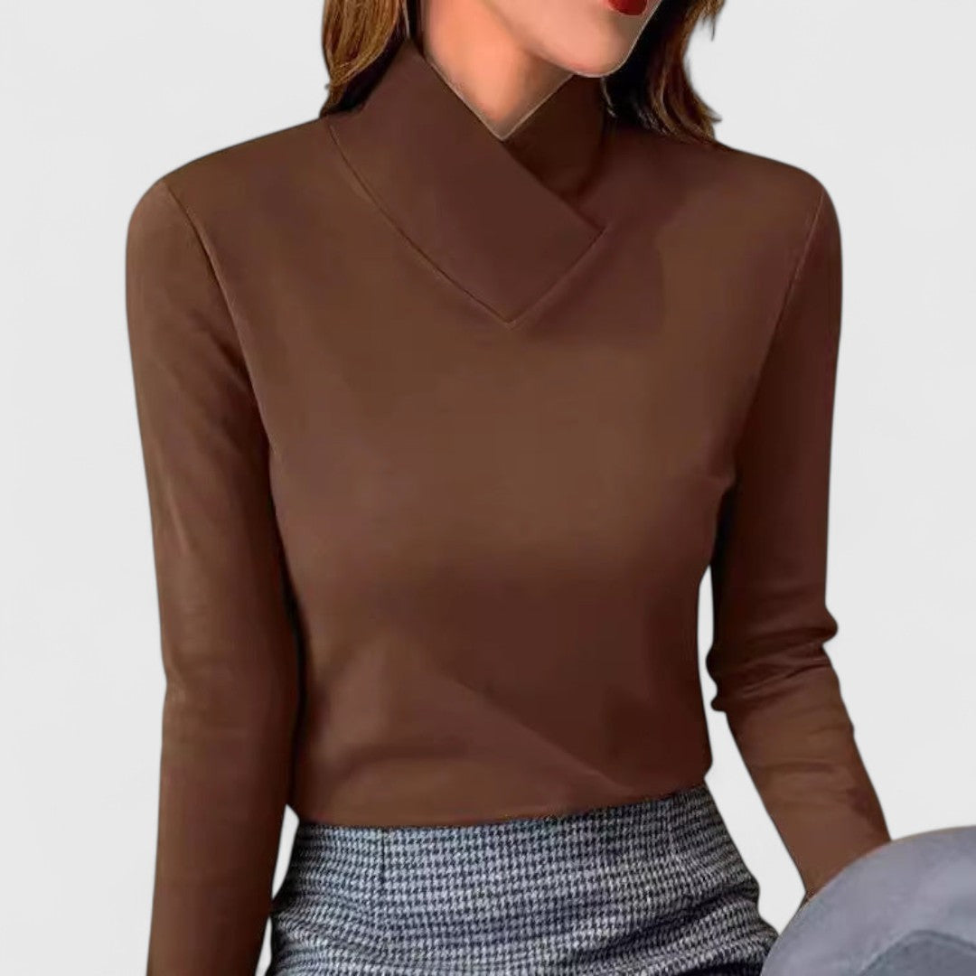 Clémence | Clear | Elegant Fitted Turtleneck