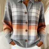 Sorcha | Warm Ombre Checkered Cardigan