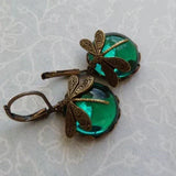 Antika Guld Dragonfly Earrings