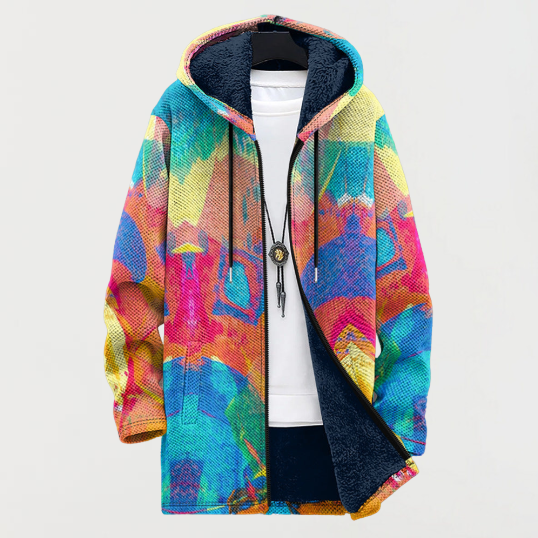 Nuala | Jacket with Colourful Artistic Pattern