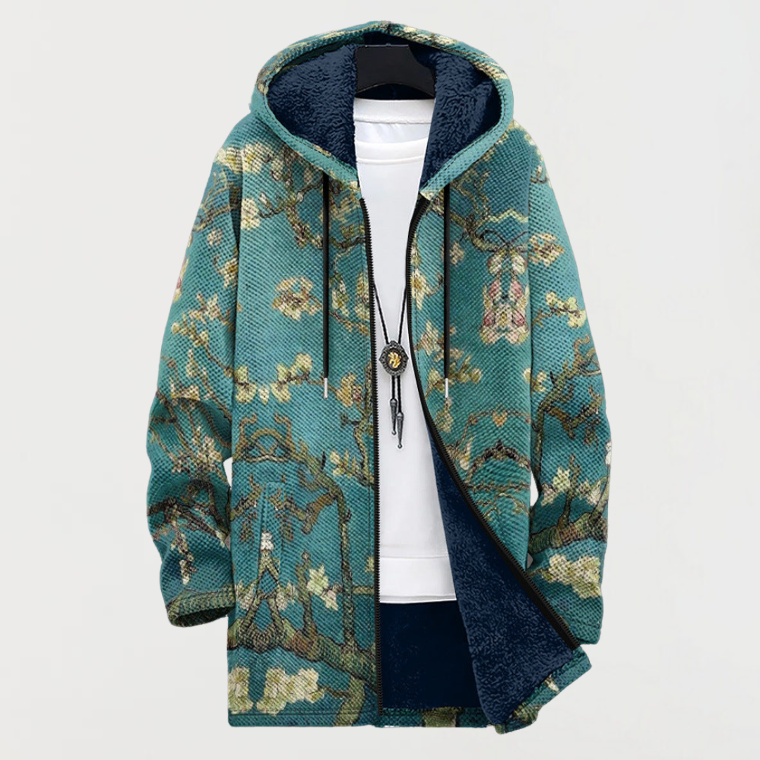 Aoife | Coat with Artistic Floral Pattern