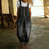 Maïwenn | Vintage Cotton Soft Denim Effect Dungarees