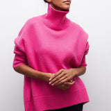 Katrielle - Comfortable Light Blue Roll Neck Jumper