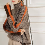 Éléonore | Luxe Chevron Roll Neck