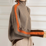 Éléonore | Luxe Chevron Roll Neck