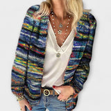Birgitte - Colourful Gilet with Striped Pattern