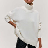 Katrielle - Comfortable Light Blue Roll Neck Jumper