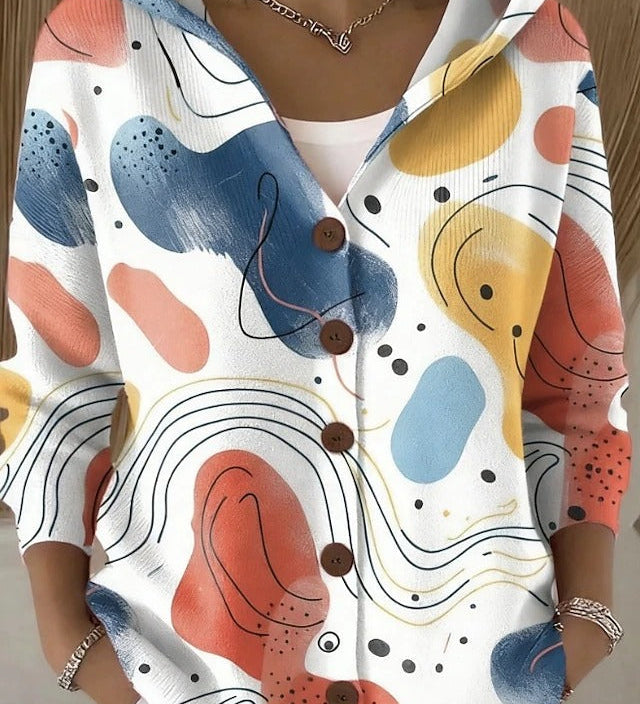 Opal | Artful Hooded Shirt