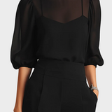 Clarisa – outfit with wide trousers