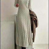 Sarah | Comfortable Cable Knit Maxi Dress