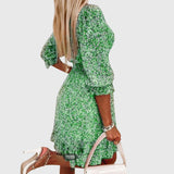 Christine | Floral Puff Sleeve Dress