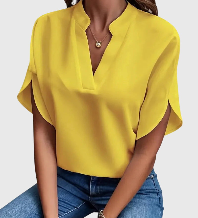 Isabelle | Soft and Elegant V Neck Shirt