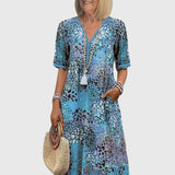 Yvonna | Elegant Floral Midi Dress