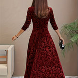 Julie | Elegant Patterned Maxi Dress