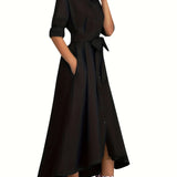 Martine | Perfect Buttoned Maxi Dress for Parties