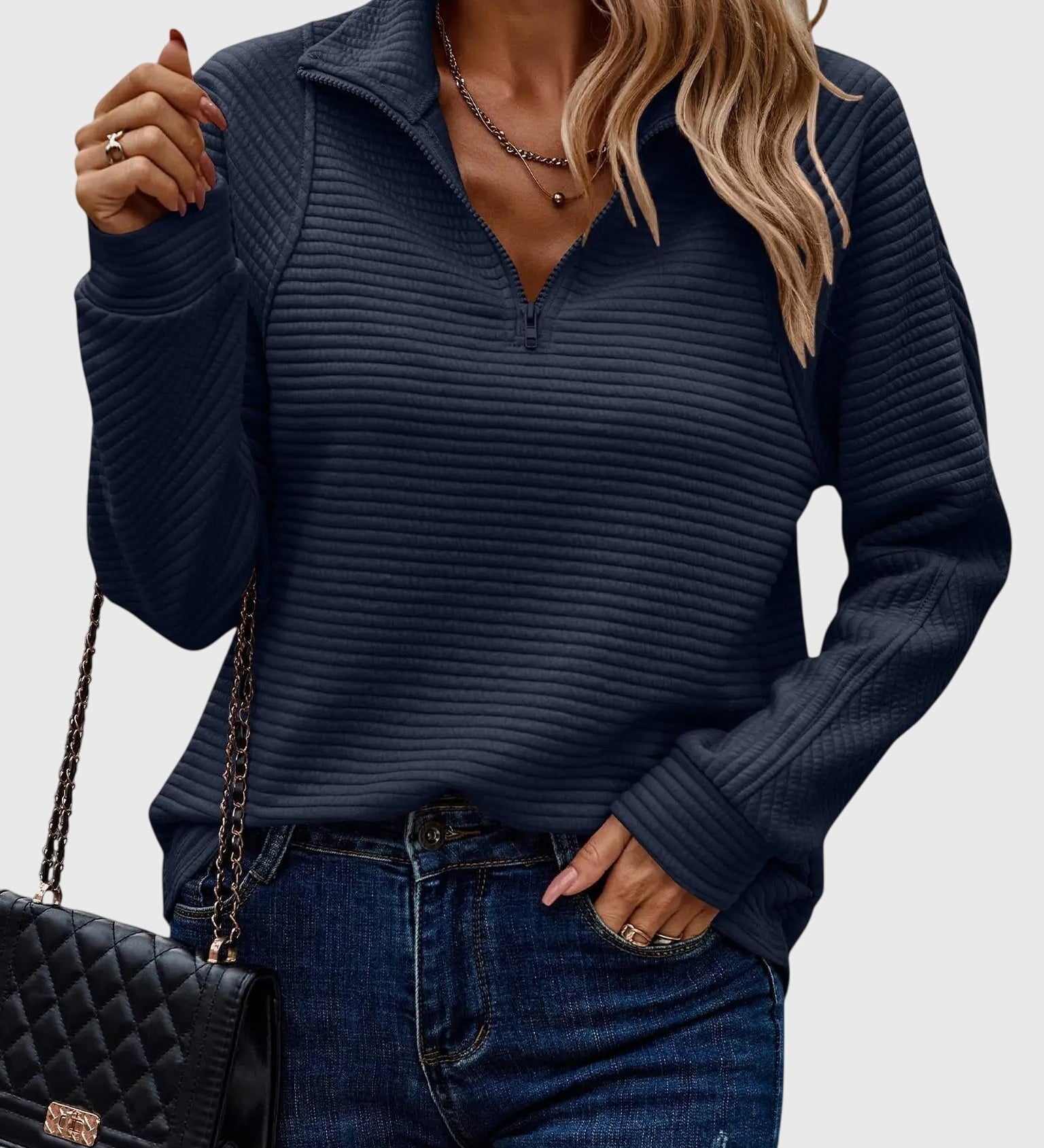Christine | Elegant Half-Zip Jumper