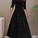 Sandrine | Velvet Elegance Dress for the Festive Season