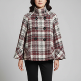 Beatrice | Checked Cape Jacket