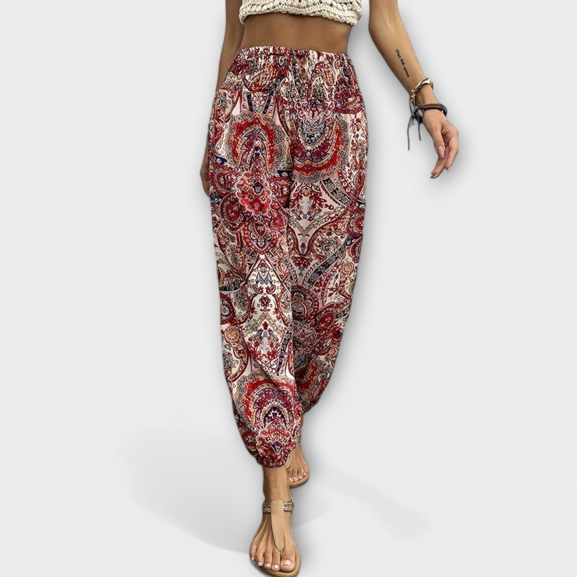 Élise | Trousers with Ethnic Print