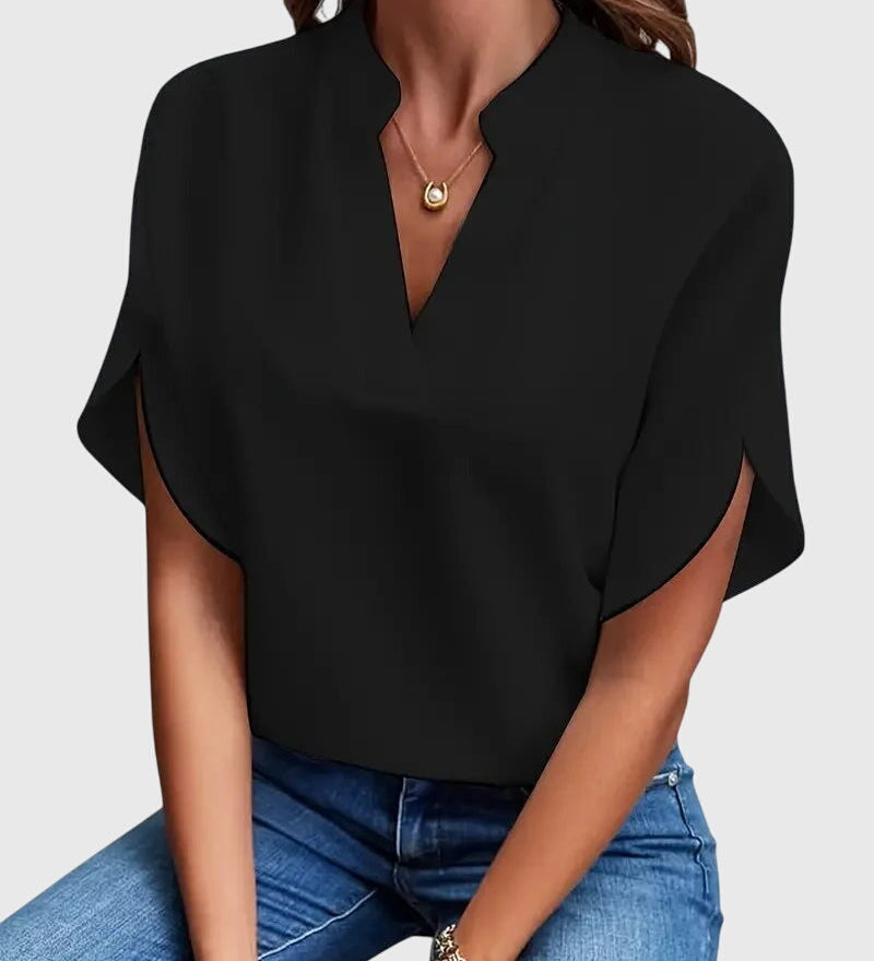 Isabelle | Soft and Elegant V Neck Shirt
