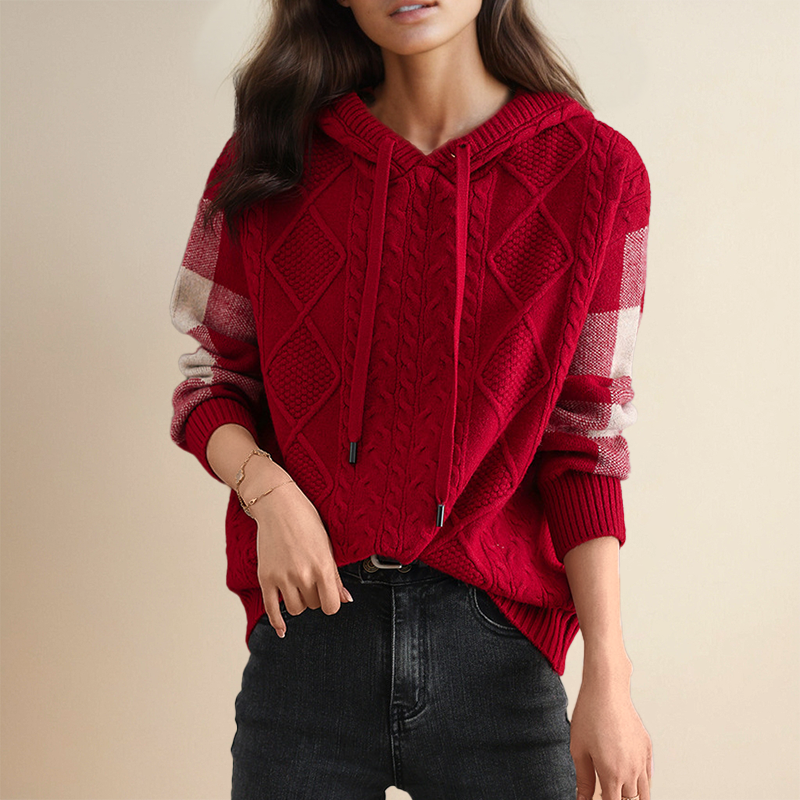 Julie | Cable Knit Hoodie