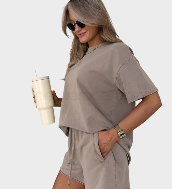 Casual Set with T-shirt and Jogger Trousers