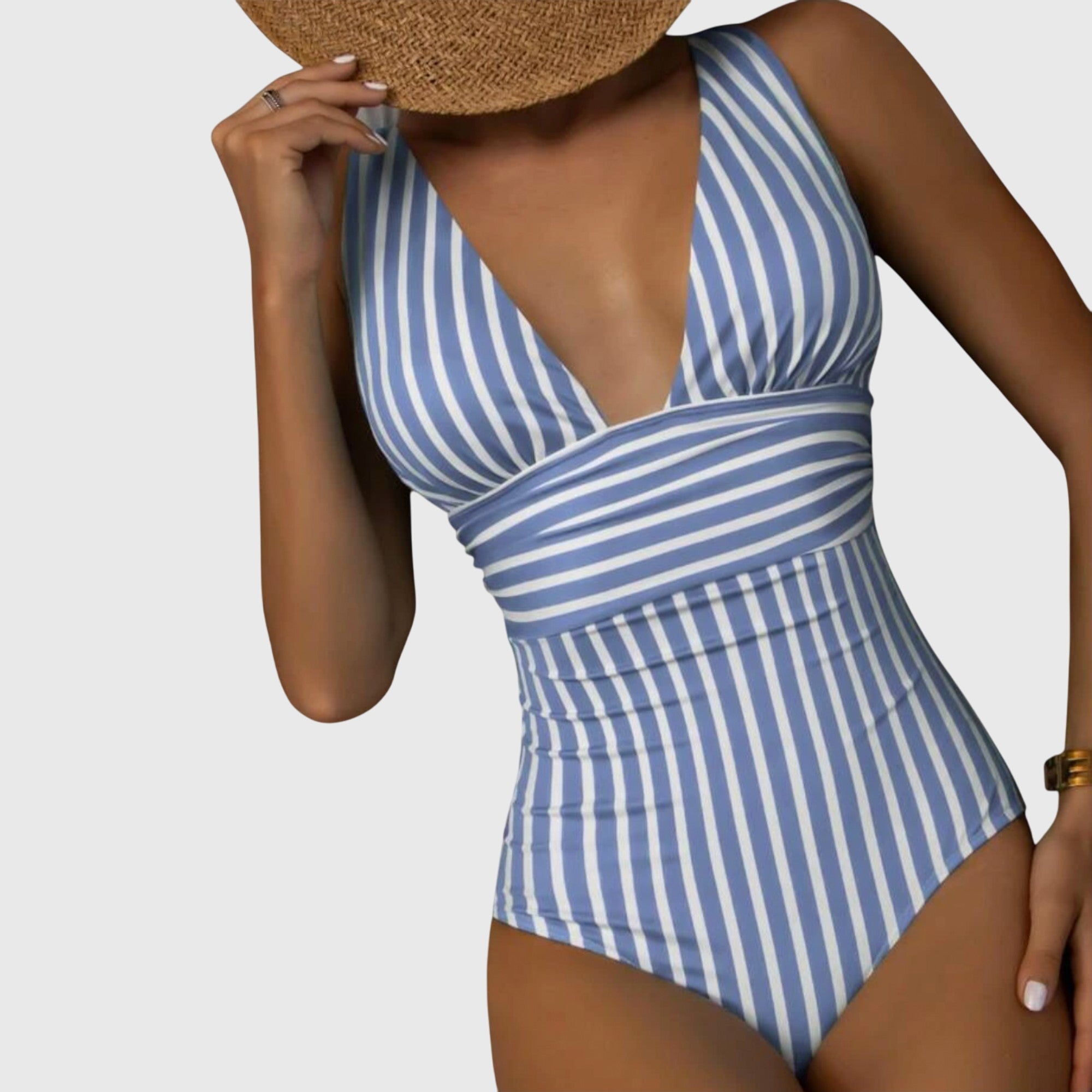 Sidonie | Striped One-Piece Swimsuit with Support