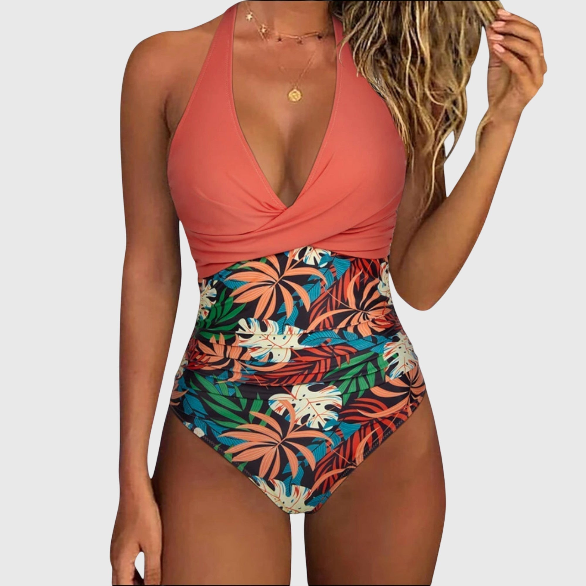 Émilie | Elegant One-Piece Swimsuit with V-Neck