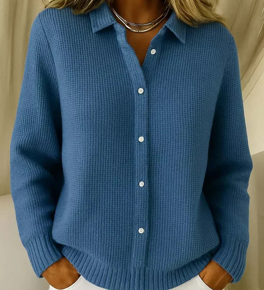 Róisín | Textured Knitted Button Cardigan