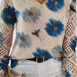 Bronwen | Floral Openwork Jumper
