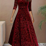 Julie | Elegant Patterned Maxi Dress