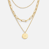 Léa – A delicate multi-strand gold necklace with elegant lines