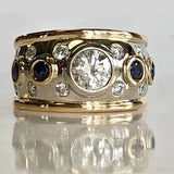 Vintage Ring in Zirconia Gold Plated