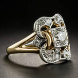Vintage Gold Zirconia Ring