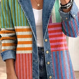 Carolin | Retro Jacket with Artistic Geometric Pattern