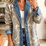 Johanna | Retro Denim Jacket with Boho Patchwork