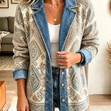 Johanna | Retro Denim Jacket with Boho Patchwork
