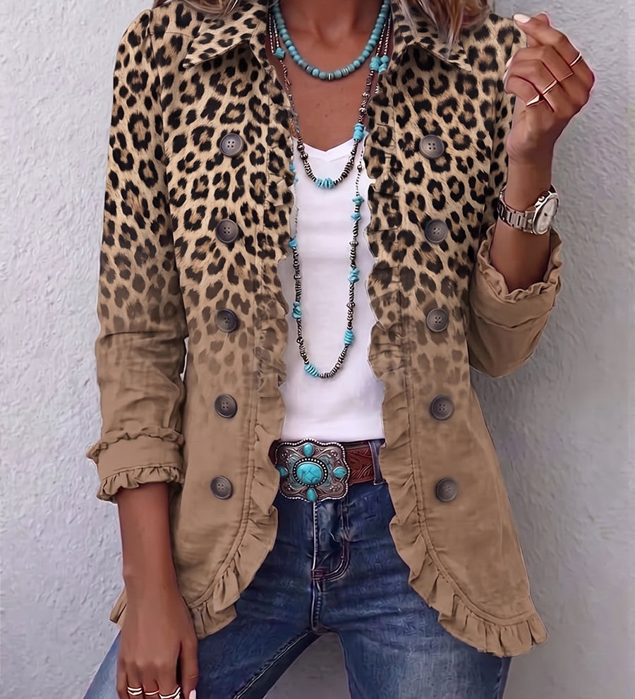 Greta | Ruffled Button-Front Jacket