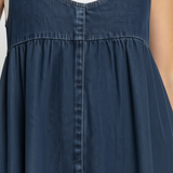 Capucine | Vintage Washed Denim Maxi Dress