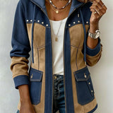 Ava | Hooded Patchwork Jacket